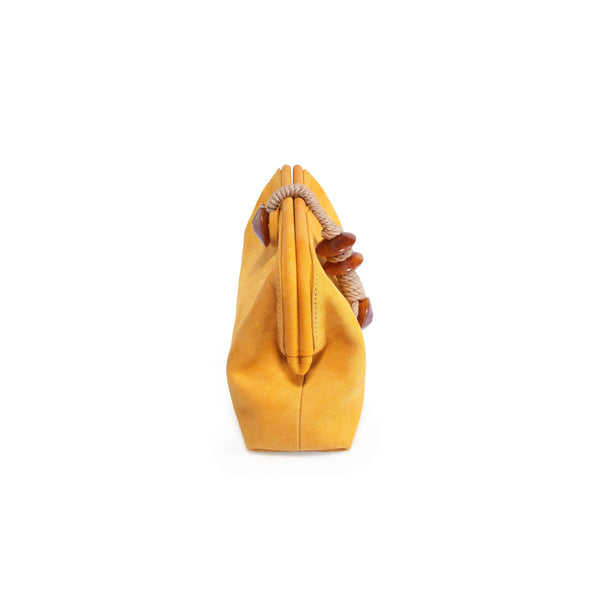 Serena Uziyel Petra Mustard Pouch Bag Pouch Bags