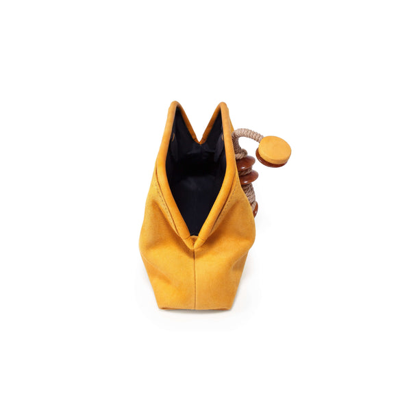 Serena Uziyel Petra Mustard Pouch Bag Pouch Bags