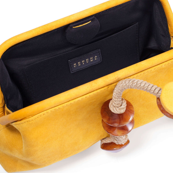 Serena Uziyel Petra Mustard Pouch Bag Pouch Bags