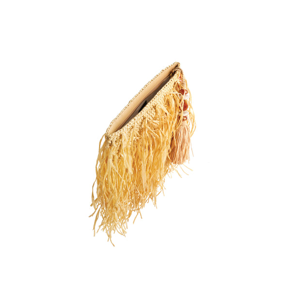 Serena Uziyel Phedora Natural Clutch Clutch Bag