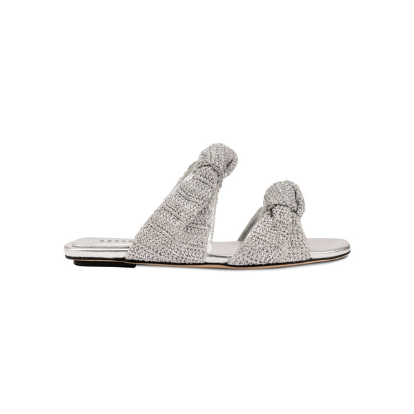 serena uziyel Rhea Silver 2 Knot Sandal Sandal