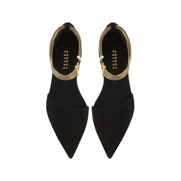 Serena Uziyel Sienna Black Flat Ballerina Flats
