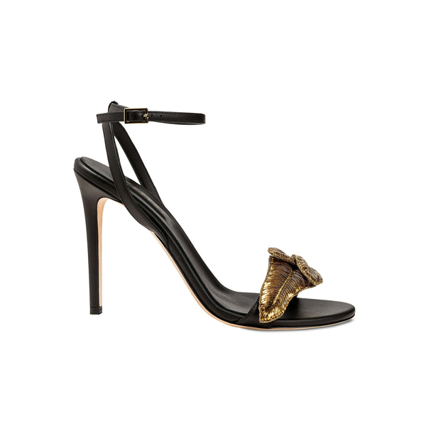 serena uziyel Valeria Black High-Heel Ankle Cross Sandal High-Heels
