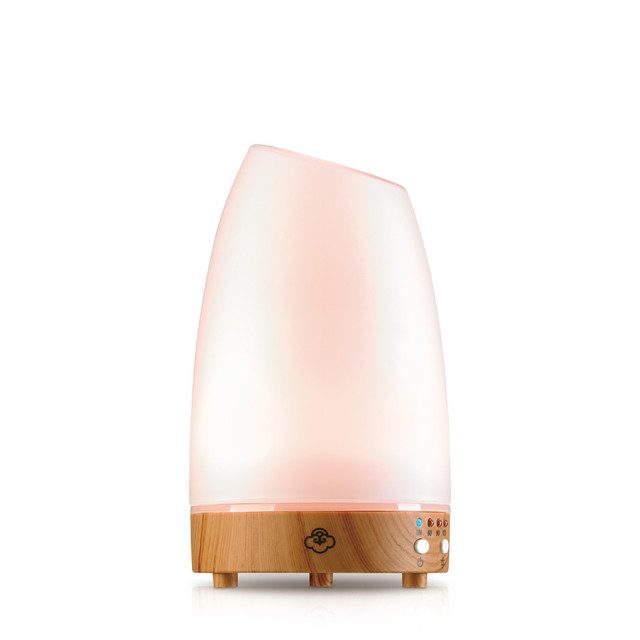 Serene House Astro White 90 Glass Ultrasonic Diffuser Light Wood Base