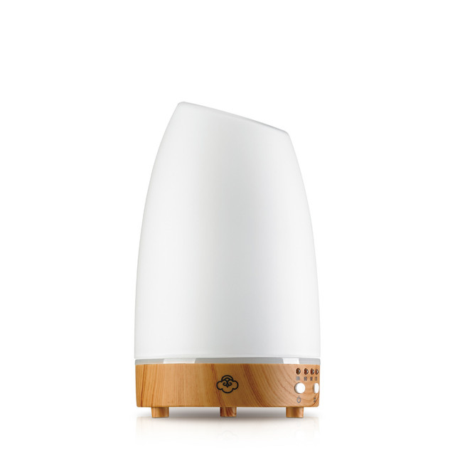 serene house Astro White 90 Glass Ultrasonic Diffuser Light Wood Base