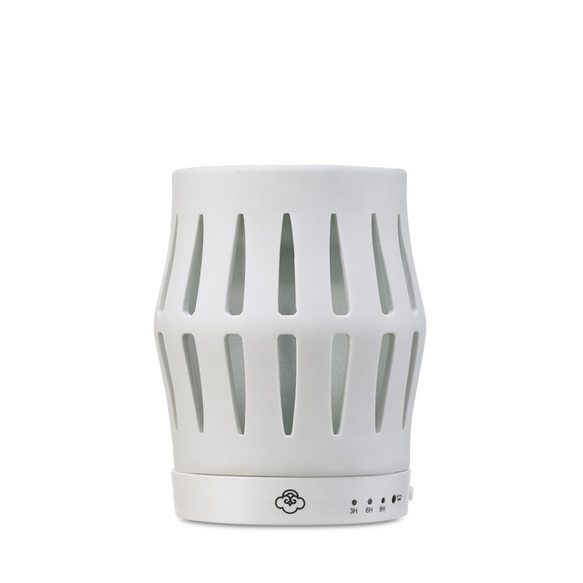 Serene House Barrel White Ceramic No-Spill Wax Melt Warmer With Timer