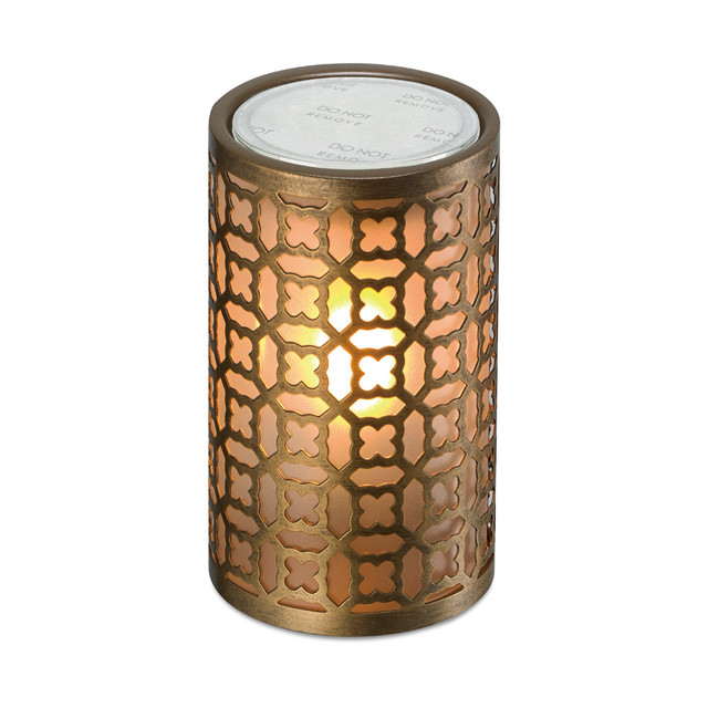 Serene House Four Leaf Brown Metal No-Spill Wax Melt Warmer