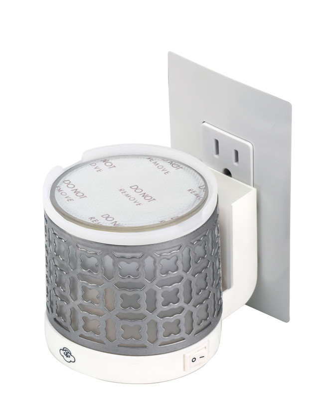 Serene House Geo Silver Metal No-Spill Wax Melt Wall-Plug