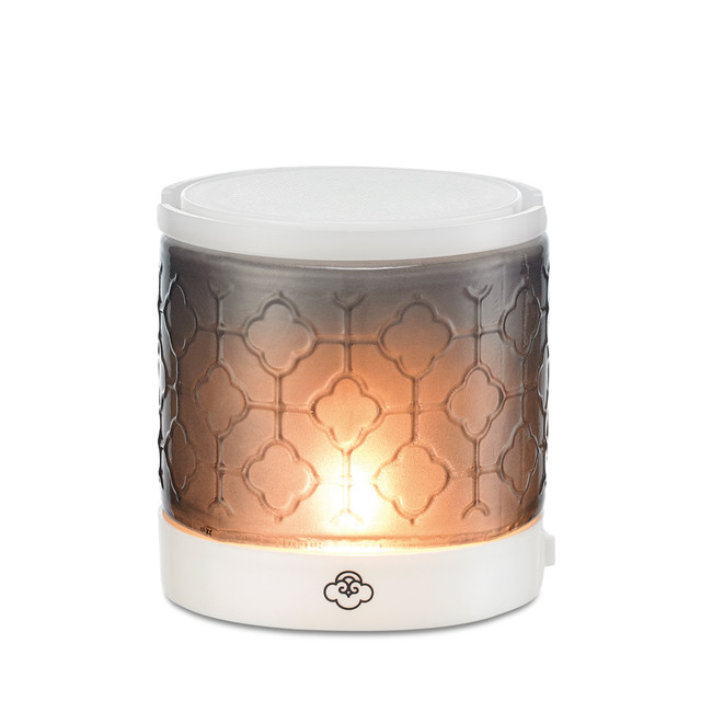 Serene House Lace Grey Glass No-Spill Wax Melt Wall-Plug