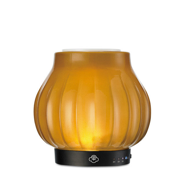 Serene House Loop Amber Glass No-Spill Wax Melt Warmer With Timer