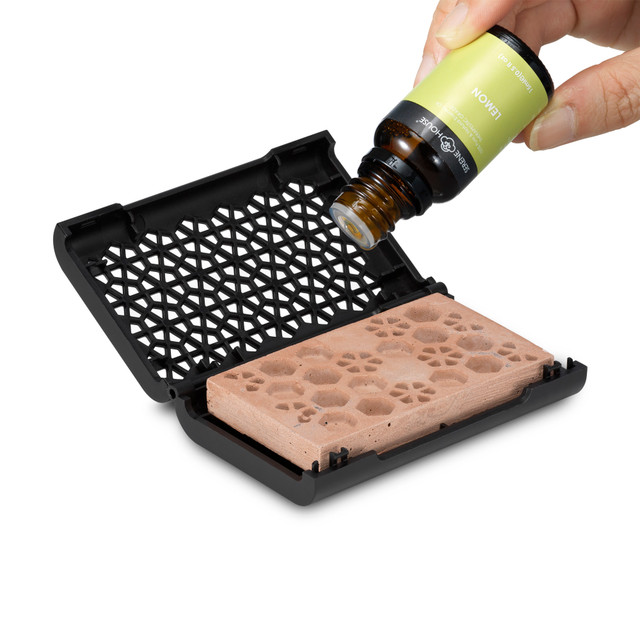 Serene House Puccini Black Lava Rock Car Scent Vent Clip