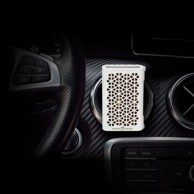 Serene House Puccini White Lava Rock Car Scent Vent Clip