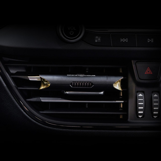 Serene House Waterfall Black Car Scent Vent Clip