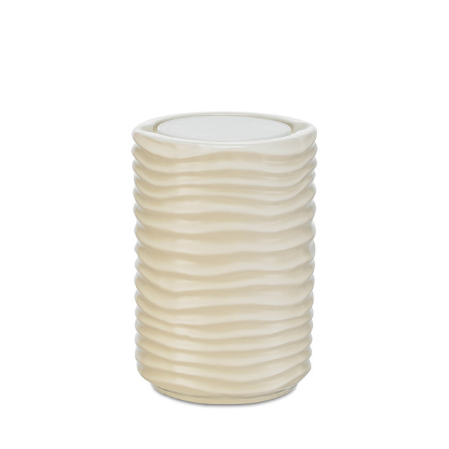 Serene House Wave White Ceramic No-Spill Wax Melt Warmer