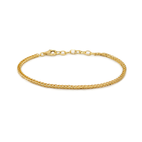 serge denimes Gold 2.6mm Square Spiga Bracelet