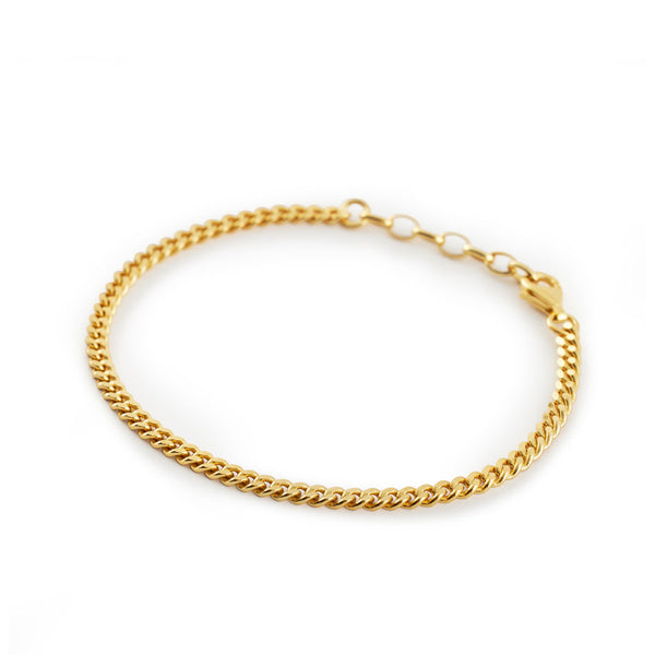 Serge Denimes Gold 3.5mm Curb Bracelet