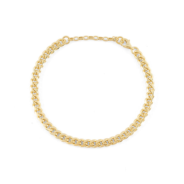 Serge Denimes Gold 5mm Curb Bracelet
