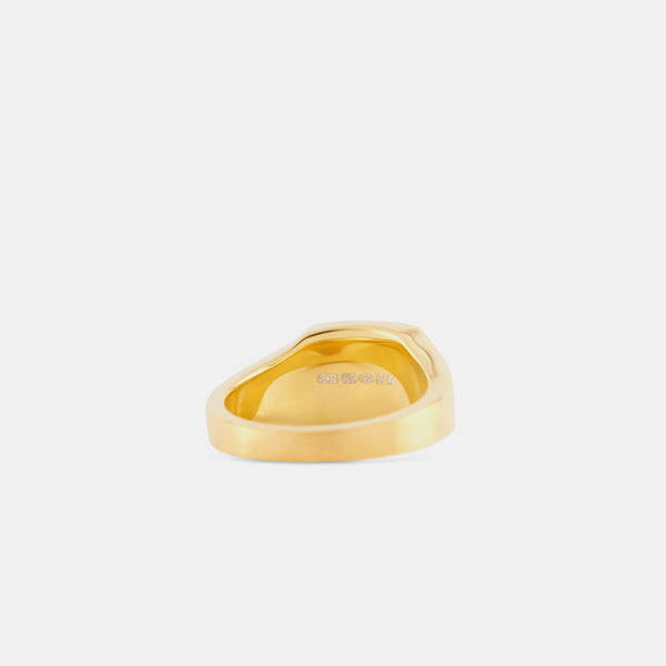 Serge Denimes Gold Brushed Cushion Ring
