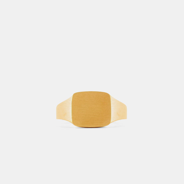 serge denimes Gold Brushed Cushion Ring