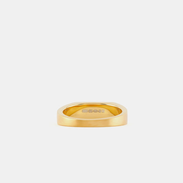 Serge Denimes Gold Brushed Rectangle Ring