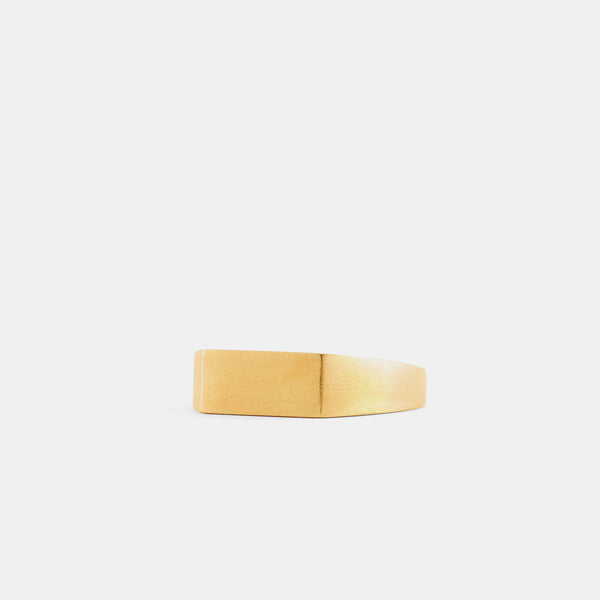 Serge Denimes Gold Brushed Rectangle Ring
