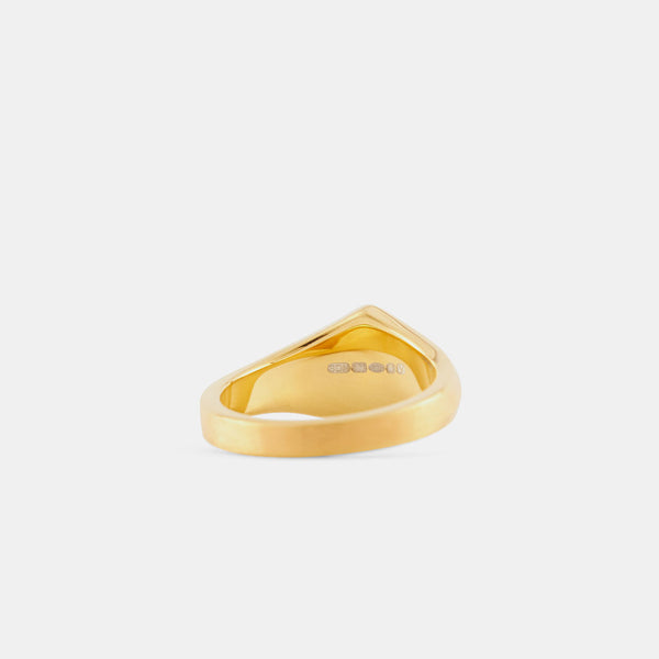 Serge Denimes Gold Brushed Rhombus Ring