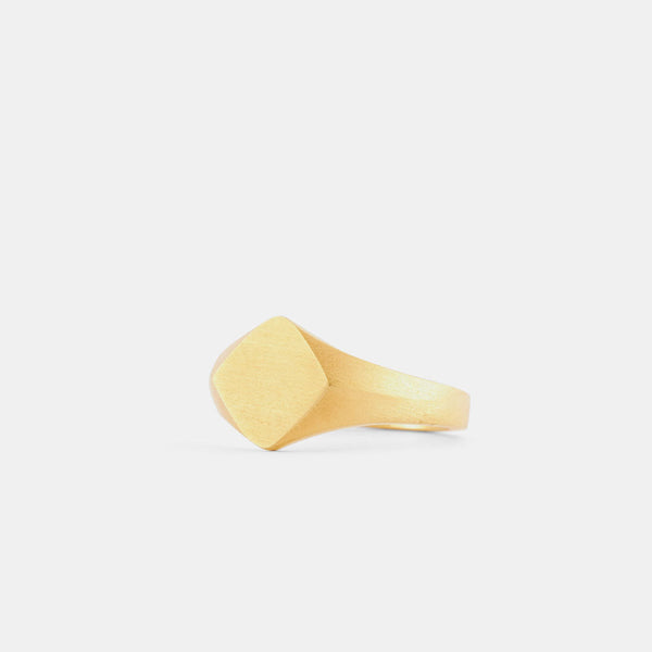 Serge Denimes Gold Brushed Rhombus Ring
