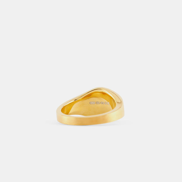 Serge Denimes Gold Brushed Round Ring