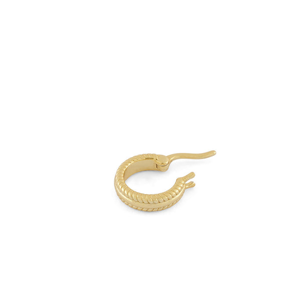 Serge Denimes Gold Cable Hoop Earring