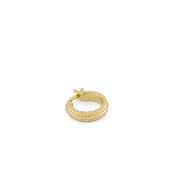 serge denimes Gold Cable Hoop Earring