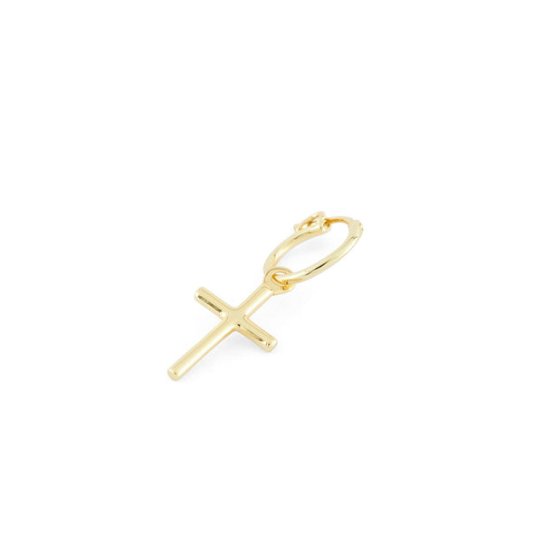serge denimes Gold Cross Pendant Earring