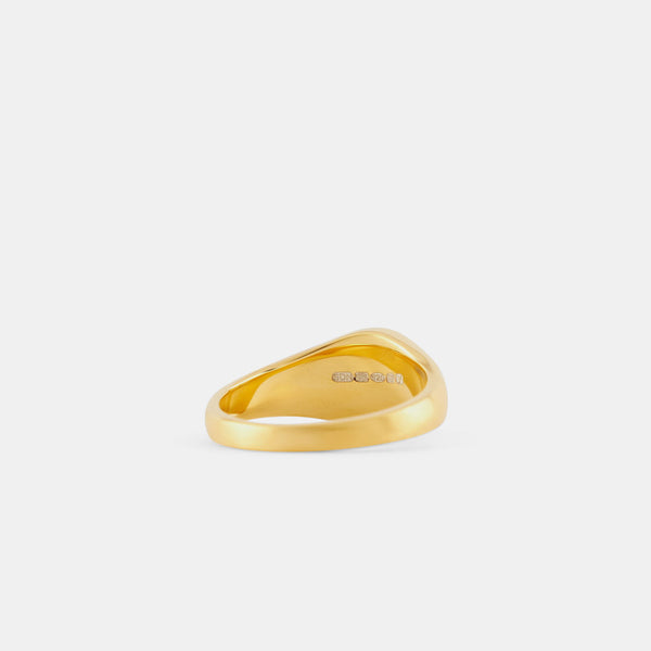 Serge Denimes Gold Diamond Signet Ring