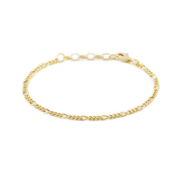 Serge Denimes Gold Figaro Bracelet
