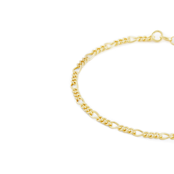 Serge Denimes Gold Figaro Bracelet