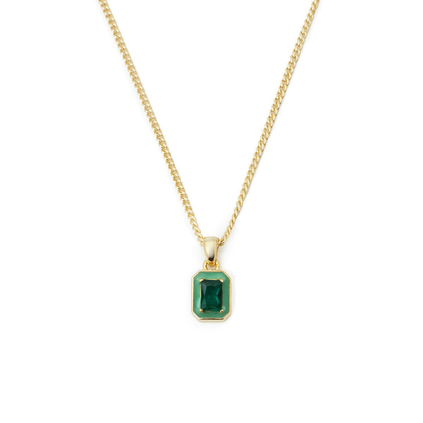 serge denimes Gold Green Blush Necklace
