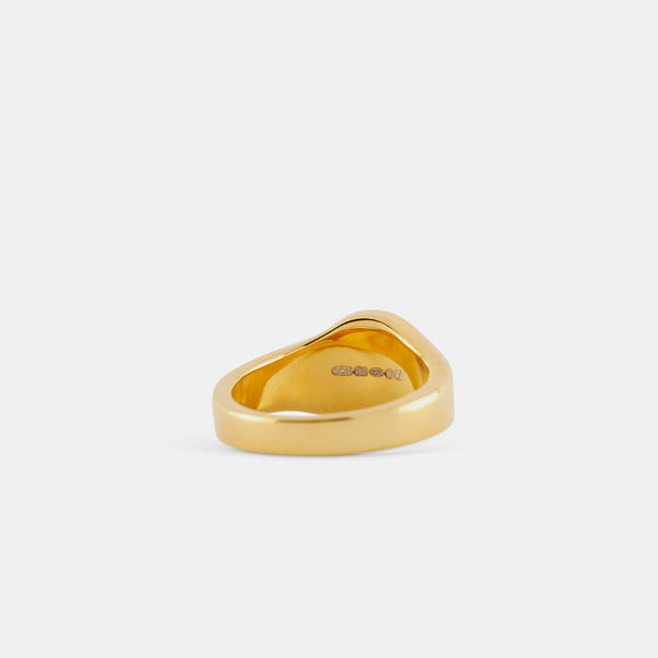 Serge Denimes Gold Round Tigers Eye Ring