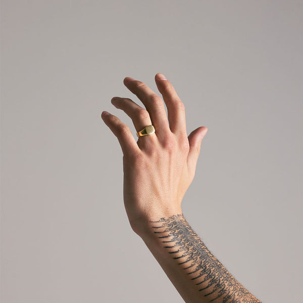Serge Denimes Gold Signet Ring