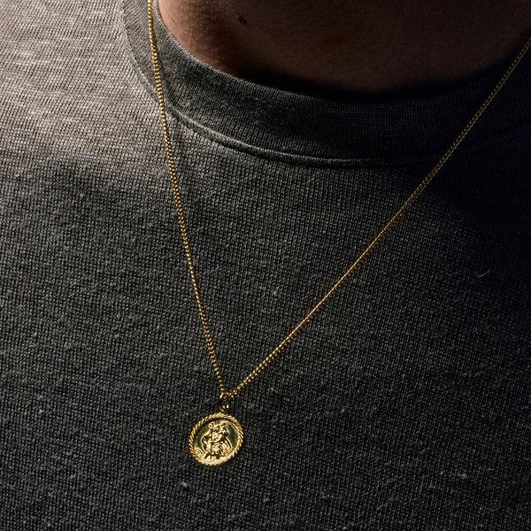 Serge Denimes Gold St Christopher Necklace
