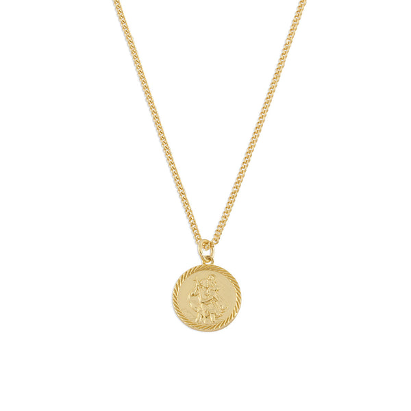 serge denimes Gold St Christopher Necklace