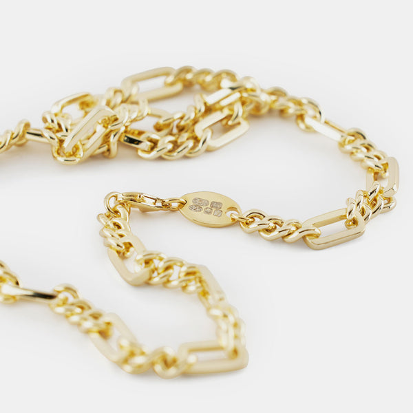 Serge Denimes Gold Track Chain Necklace
