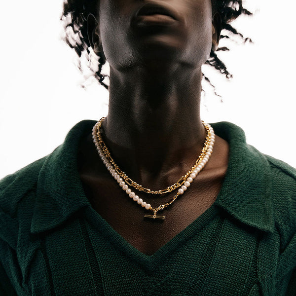 Serge Denimes Gold Track Chain Necklace