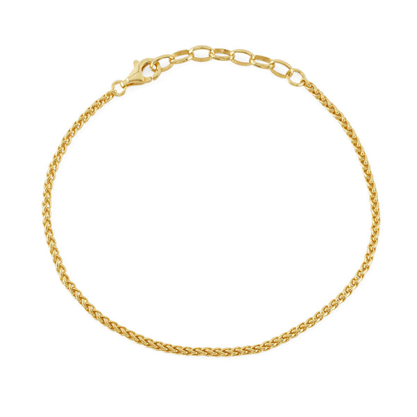 Serge Denimes Gold Wheat Chain Bracelet