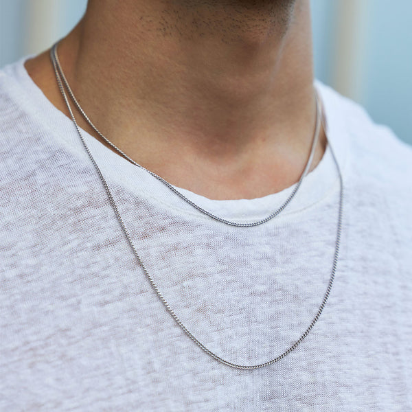 Serge Denimes Silver 1.5mm Curb Chain