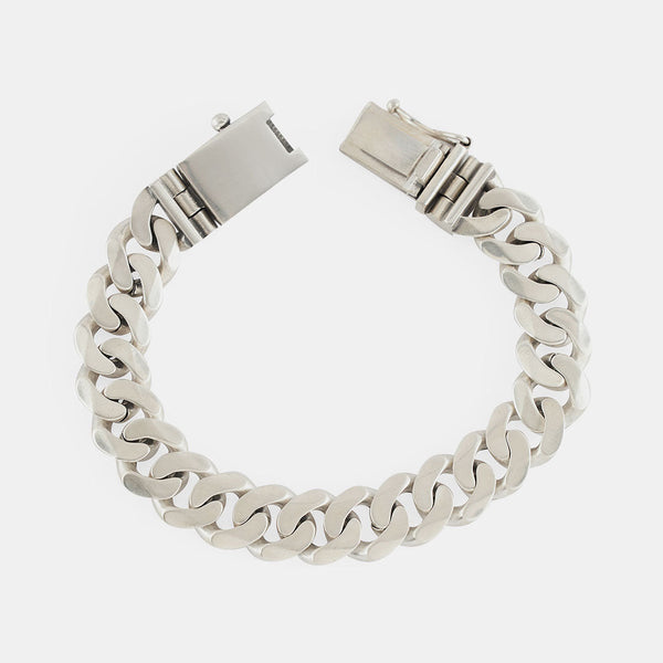 serge denimes Silver 12mm Curb Bracelet