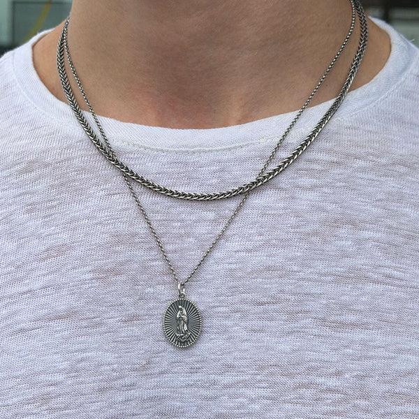 Serge Denimes Silver 2.6mm Square Spiga Chain