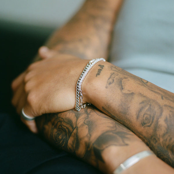 Serge Denimes Silver 5mm Curb Bracelet