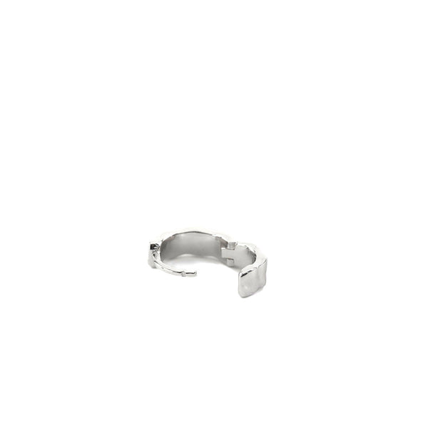 Serge Denimes Silver Attrition Hoop Earring
