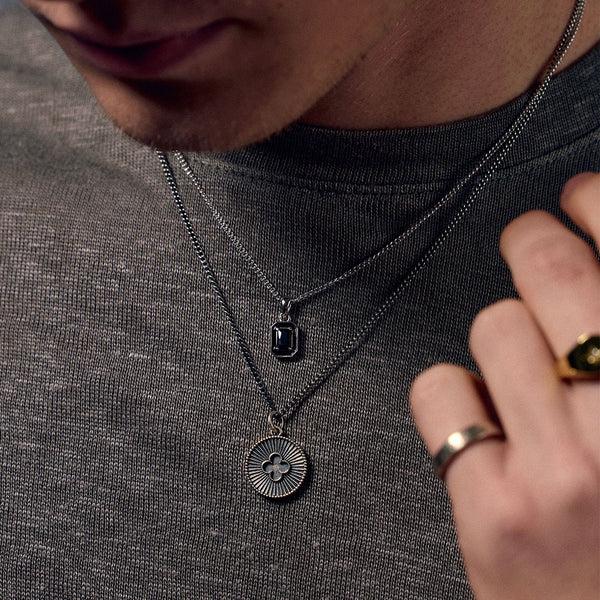 Serge Denimes Silver Black Blush Necklace