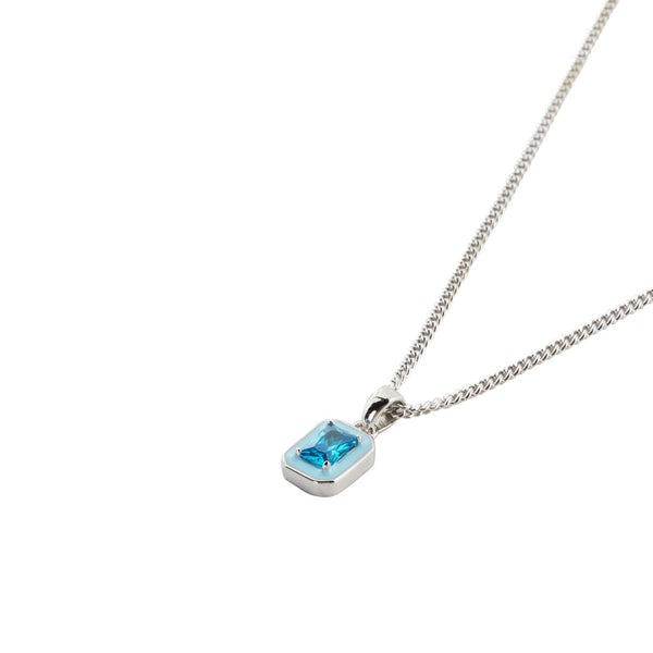 Serge Denimes Silver Blue Blush Necklace