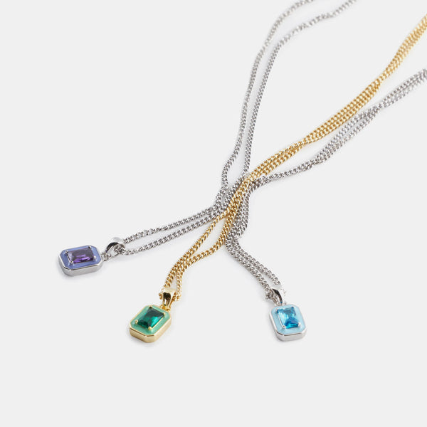 Serge Denimes Silver Blue Blush Necklace